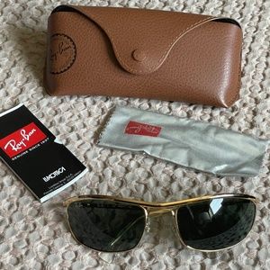 Ray-Ban RB 3119 Gold Olympian Sunglasses with Case